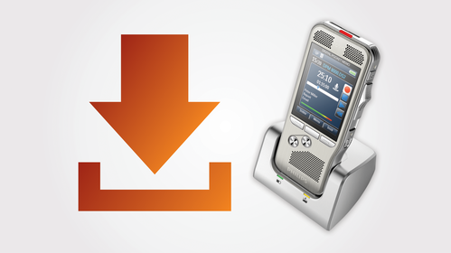Download files from voice recorder icon
